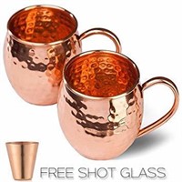 Moscow Mule Copper Mugs Set of 2 - Solid Copper