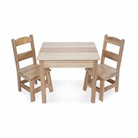 Melissa & Doug Solid Wood Table & Chairs, Kids