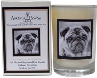 Aroma Paws Breed Candle Glass, 5-Ounce, Pug