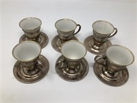 Sterling Silver Demitasse Cup and Saucer