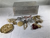 Small Jewelry Box With Broaches