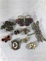 Butterflies And Bugs Broaches