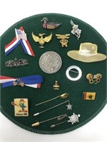 Brooches, Hat Pins, Pins