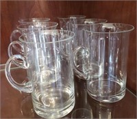 Set of Six Irish Coffe Glass Mugs