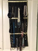 Closet Hanger With Assorted Necklaces