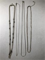 925 Lot of 4 Assorted Necklaces
