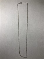 18 “ 12K White Gold Figaro Chain