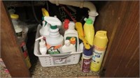 Loose Contents Of Cabinet, Cleaning Supplies, Misc