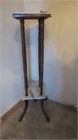 Marble Top Plant Stand 11"x13"x40"