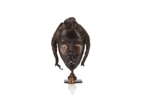 African carved wood tribal mask