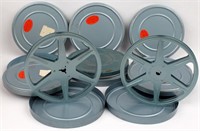 VINTAGE FILM CANISTERS AND REELS LOT OF 9