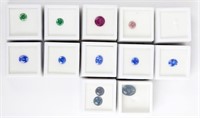 SIMULATED GEMSTONES DEALER LOT OF 12