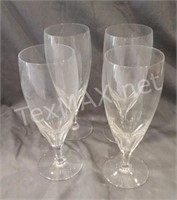 4 Baccarat Crystal Water Glasses