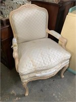 FRENCH STYLE ARM CHAIR NEEDS UPHOL.