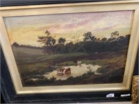 A .ASHLEY DATED 1892 OIL PAINTING