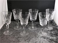 SET OF 6 WATERFORD CRYSTAL WINE GLASSES