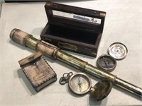 2 REPRODUCTION COMPASSES AND TELESCOPE