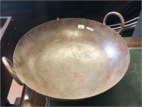 LARGE METAL 2 HANDLE BOWL