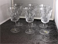 SET OF 6 CRYSTAL WINE GLASSES - WATERFORD