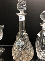 WATERFORD CRYSTAL DECANTER WITH PORT COALPORT TAG