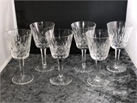 SET OF 6 WATERFORD CRYSTAL  WINE GLASSES