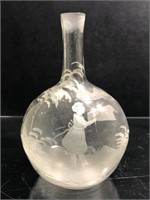 VICTORIAN MARY GREGORY VASE 18CM HIGH