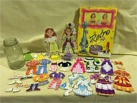 Paper dolls and magnetic dress up game