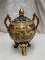 Asian style footed bowl with lid
