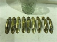 9 heavy burnished brass handles/drawer pulls