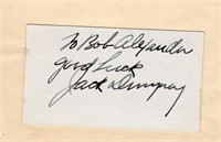 Jack Dempsey Autograph *