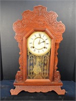 Ginger Bread Clock with Pendulum & Key