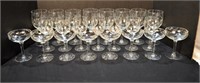 Etched glassware - Champagne and Wine Glasses