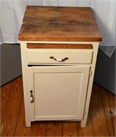 Primitive Wood Cabinet with Pullout Cutting Board