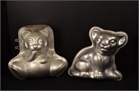 2 Wilton Molds - Bear and Cat