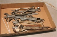 Box of adjustable wrenches
