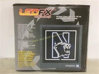 Northwestern LEDFX edge lit led sign