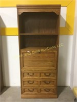 78" tall wooden stand with shelves & more