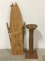 Wooden stand & wooden ironing board