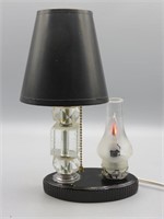Unique Art Deco Two Part Glass Small Vanity Lamp