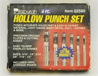 Pittsburgh 6pc Hollow Punch Set 02580 New