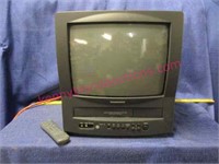 daewoo 13in tv with vhs player & remote