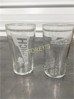 Side Launch Beer Glasses x 11