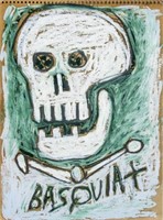 US Pop Art Mixed Media Signed Basquiat