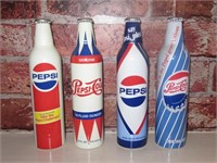 Set of 4 Pepsi Cola Collector Tin Bottles