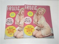 1958 Lot of 2 Frolic Men's Magazine