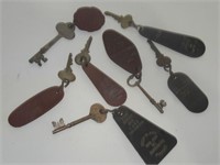 Lot of Old Hotel Key Fobs