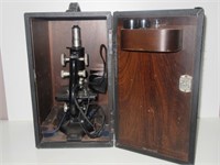 Old Spencer Buffalo Microscope with Case