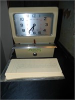 Vintage Punch Clock and Cards