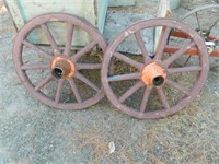 2 Wooden Wheels
