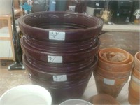 Choice of 3 maroon plant pots